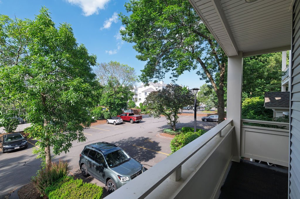 Private upper-level balcony off the bedrooms